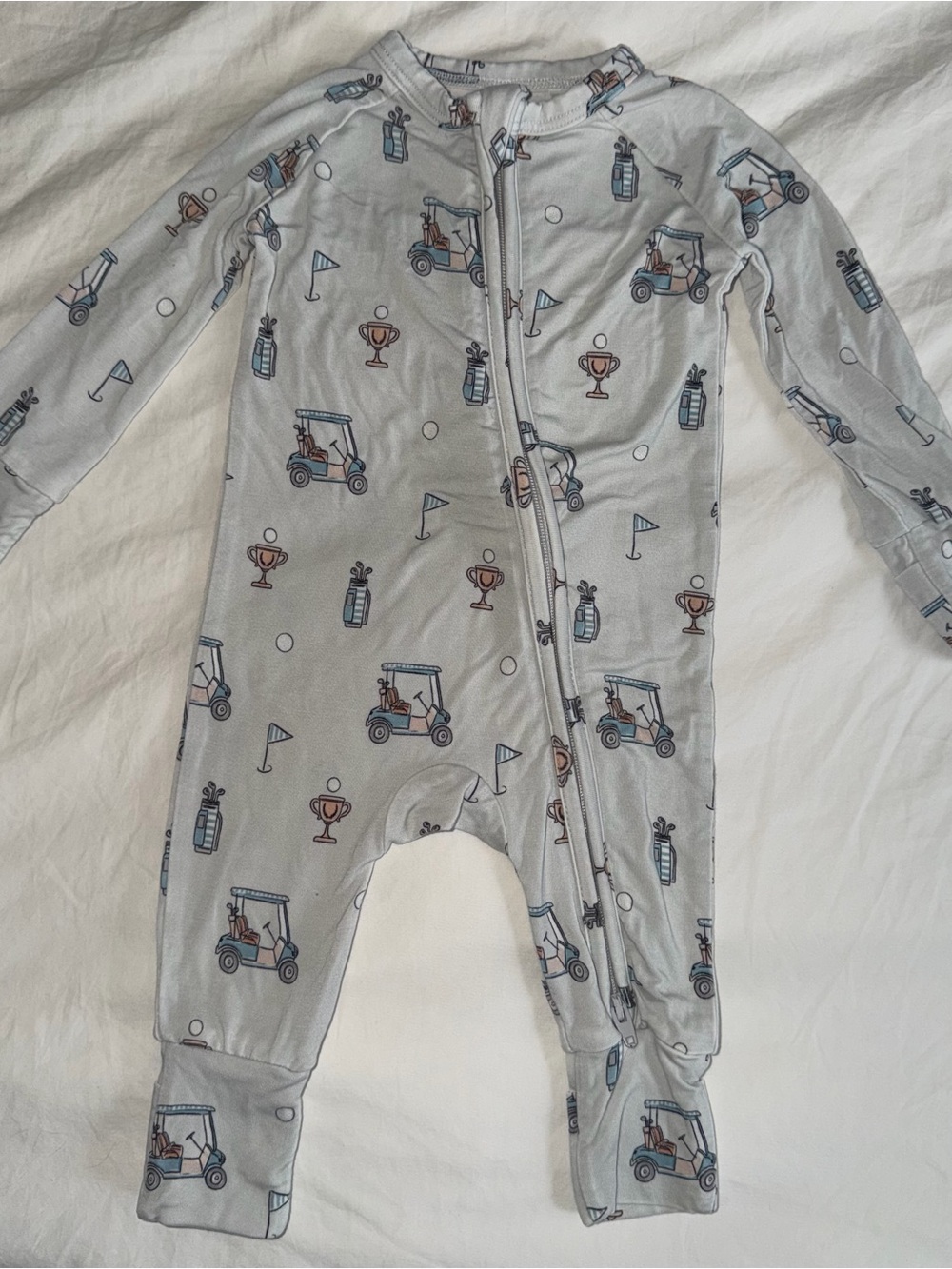 In My Jammers Convertible Onesie in Golf Cart Print - size NB